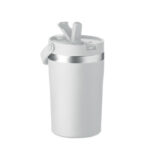 Doppelwandiger Becher 350 ml Weiß, Seitenansicht