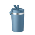 Doppelwandiger Becher 350 ml Blau, Seitenansicht