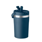 Doppelwandiger Becher 350 ml Blau, Seitenansicht