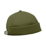 Docker Cap Gruen, Detailaufnahme des Materials