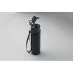 Faltbare Sportflasche Silikon Schwarz, Detailaufnahme des Materials