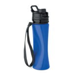 Faltbare Sportflasche Silikon Blau, Seitenansicht