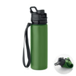 Faltbare Sportflasche Silikon Gruen als Werbeartikel mit Logodruck