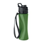 Faltbare Sportflasche Silikon Gruen, Seitenansicht