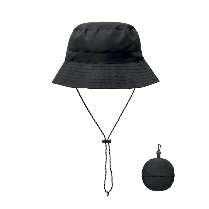 Fisherman-Hat Schwarz als Werbeartikel mit Logodruck