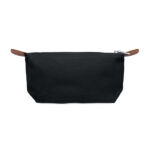 Kosmetiktasche 600D RPET Schwarz von oben