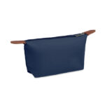 Kosmetiktasche 600D RPET Blau als Werbeartikel mit Logodruck