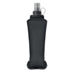 Faltbare Wasserflasche 500ml Schwarz als Werbeartikel mit Logodruck