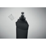 Faltbare Wasserflasche 500ml Schwarz, Detailaufnahme des Materials