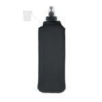 Faltbare Wasserflasche 500ml Schwarz, Seitenansicht