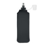 Faltbare Wasserflasche 500ml Schwarz von oben