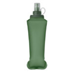Faltbare Wasserflasche 500ml Gruen als Werbeartikel mit Logodruck