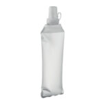 Faltbare Wasserflasche 500ml Weiß, Rückansicht
