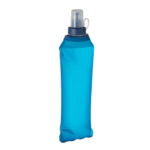 Faltbare Wasserflasche 500ml Blau, Rückansicht