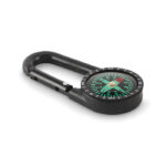 Outdoor-Kompass mit Karabiner als Werbeartikel mit Logodruck