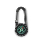 Outdoor-Kompass mit Karabiner, Rückansicht