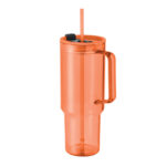 Trinkbecher RPET 1200ml Orange, Rückansicht