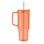 Trinkbecher RPET 1200ml Orange, Seitenansicht