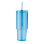 Trinkbecher RPET 1200ml Blau, geöffnet dargestellt