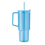 Trinkbecher RPET 1200ml Blau, Seitenansicht