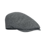 Newsboy-Kappe 335 g/m² Grau als Werbeartikel mit Logodruck