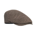 Newsboy-Kappe 335 g/m² Braun als Werbeartikel mit Logodruck