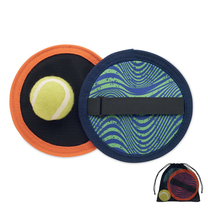 Ballfangspiel aus Neopren Ballfangspiel aus Neopren als Werbeartikel mit Logodruck