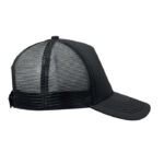 Trucker Kappe 5 Panels Schwarz von oben
