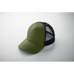 Trucker Kappe 5 Panels Gruen, Detailaufnahme des Materials