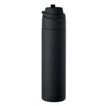 Doppelwandige Flasche 500 ml Schwarz als Werbeartikel mit Logodruck