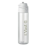 Trinkflasche RPET 700ml Weiß mit markiertem Druckbereich für Ihr Logo