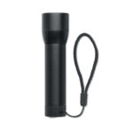 Wiederaufladbare Taschenlampe Schwarz, Rückansicht
