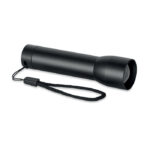 Wiederaufladbare Taschenlampe Schwarz, Detailaufnahme des Materials