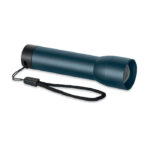 Wiederaufladbare Taschenlampe Blau, Detailaufnahme des Materials