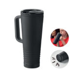 Doppelwandiger Becher 700ml Schwarz als Werbeartikel mit Logodruck