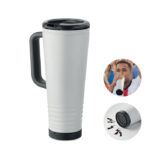 Doppelwandiger Becher 700ml Weiß als Werbeartikel mit Logodruck