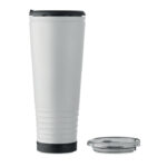 Doppelwandiger Becher 700ml Weiß, Rückansicht