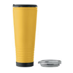 Doppelwandiger Becher 700ml Gelb, Rückansicht