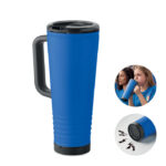 Doppelwandiger Becher 700ml Blau als Werbeartikel mit Logodruck
