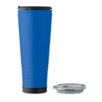 Doppelwandiger Becher 700ml Blau, Rückansicht