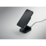 3in1 faltbare Ladestation Schwarz, geöffnet dargestellt