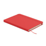 DIN A5 Notizbuch recy. PU Rot als Werbeartikel mit Logodruck