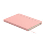 DIN A5 Notizbuch recy. PU Rosa als Werbeartikel mit Logodruck