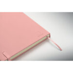 DIN A5 Notizbuch recy. PU Rosa, Detailaufnahme des Materials