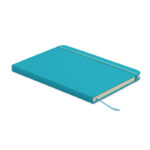 DIN A5 Notizbuch recy. PU Blau als Werbeartikel mit Logodruck