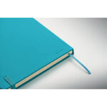 DIN A5 Notizbuch recy. PU Blau, Detailaufnahme des Materials
