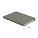 DIN A5 Notizbuch recy. PU Grau als Werbeartikel mit Logodruck