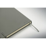 DIN A5 Notizbuch recy. PU Grau, Detailaufnahme des Materials