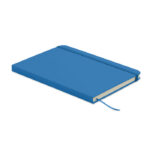 DIN A5 Notizbuch recy. PU Blau als Werbeartikel mit Logodruck