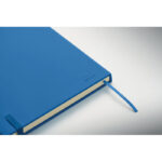 DIN A5 Notizbuch recy. PU Blau, Detailaufnahme des Materials
